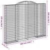 vidaXL Gabion Basket Silver Galvanized iron Extra Large Durable