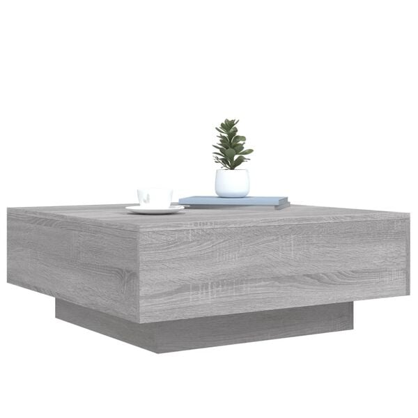 vidaXL Coffee Table Gray Sonoma Engineered wood 31.5x31.5x12.2 in