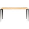 vidaXL Dining Table Natural wooden color and black