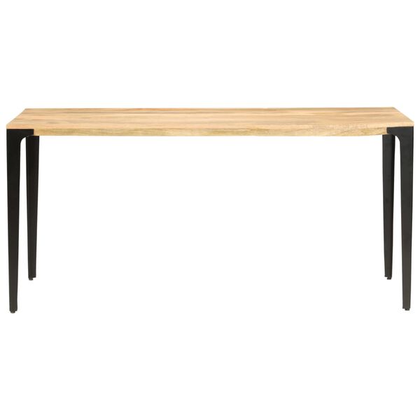 vidaXL Dining Table Natural wooden color and black