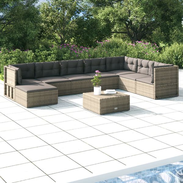 vidaXL Garden Lounge Set Grey