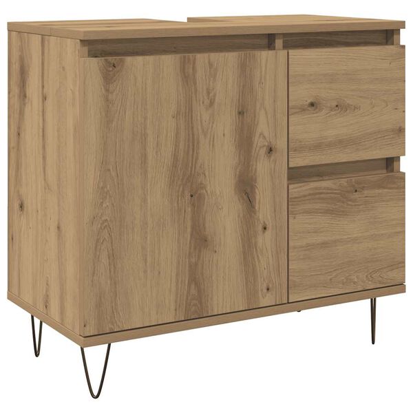 vidaXL Bathroom Sink Cabinet Artisan Oak 25.6x13.0x23.6" Engineered Wood