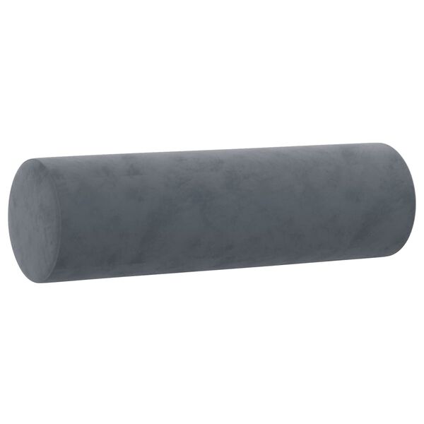 vidaXL Throw Pillow Dark grey Velvet (100% polyester) 5.9 in x 19.7 in