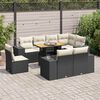 vidaXL Garden Sofa Set Black PE rattan Large Modular Garden Sofa Set