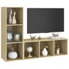 vidaXL TV Stands 2 pcs Sonoma Oak 42.1"x13.8"x14.6" Engineered Wood