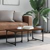 vidaXL Coffee Table Brown Oak Engineered wood and Metal Medium Durable
