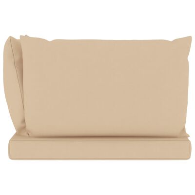 vidaXL Pallet Sofa Cushions 3 pcs Beige Fabric