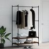 vidaXL Clothes Rack Brown Oak Engineered Wood, Metal Compact