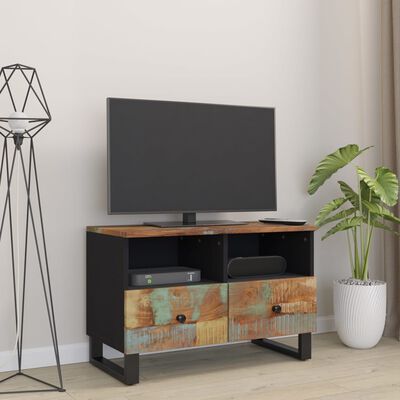 vidaXL TV Stand 27.6"x13"x18.1" Solid Wood Reclaimed