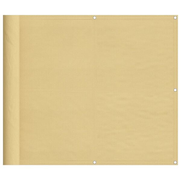 vidaXL Balcony Screen Sand 35.4x118.1" 100% Polyester Oxford