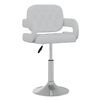 vidaXL Dining Chair Set of 2 White Faux leather, chromed steel
