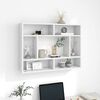 vidaXL Wall Shelf White 29.5x6.3x21.7" Engineered Wood