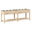 vidaXL Garden Planter Beige 80.12 x 20.87 x 30.12 in Solid Fir Wood