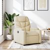 vidaXL Recliner Chair Cream Polyester, Metal, Plywood Recliner Chair