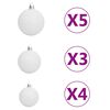 vidaXL Artificial Pre-lit Christmas Tree with Ball Set Gold 70.9" PET