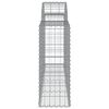 vidaXL Gabion Basket Set of 13 Silver Galvanized Iron Medium