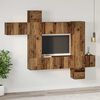 vidaXL TV Cabinet Set Wall-mounted 10 pcs Old Wood Engineered Wood