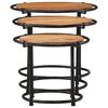 vidaXL Nesting Table Natural Wood Solid Acacia wood Small to Medium