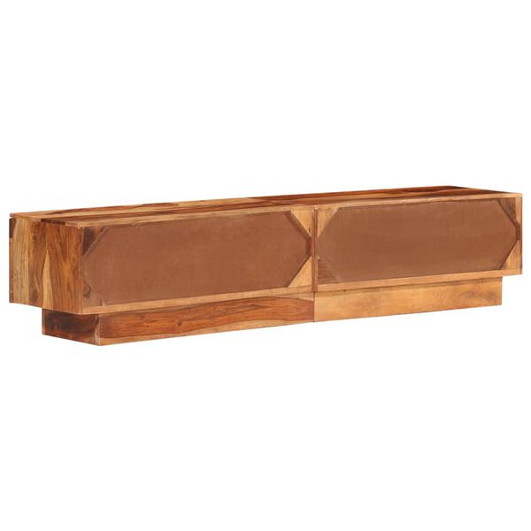 vidaXL TV Cabinet Light brown Solid Acacia Wood 57.1 in TV Cabinet