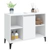 vidaXL Sink Cabinet White Engineered wood, Metal Medium