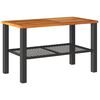 vidaXL Garden Table Black and Brown