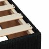 vidaXL Bed Frame Black Polyester fabric, Plywood, Engineered wood Twin