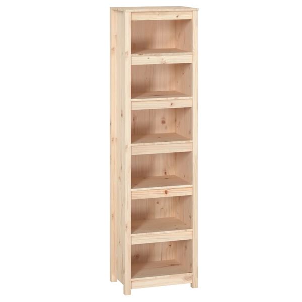 vidaXL Book Cabinet 19.7x13.8x72.0" Solid Wood Pine
