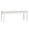 vidaXL Patio Bench White 42.9x17.3x17.7" Solid Wood Pine