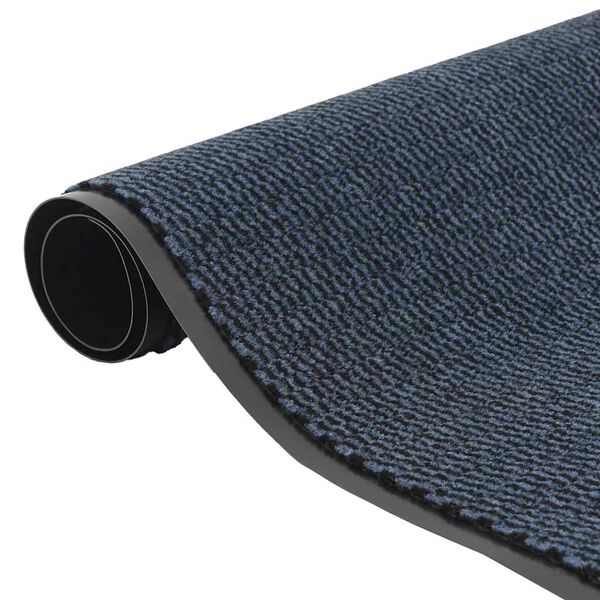 vidaXL Doormat Blue PP (Polypropylene) and PVC 23.6x35.4 in Durable