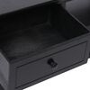 vidaXL TV Cabinet Black Solid Paulownia Wood, MDF 42.5 x 11.8 x 15.7 in