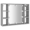 vidaXL Mirror Cabinet Gray Sonoma Engineered Wood, Acrylic Medium