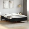 vidaXL Bed Frame Black Engineered wood Double Durable Bed Frame