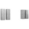 vidaXL TV Cabinet Set of 4 Concrete Grey Engineered Wood Compact