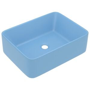 vidaXL Luxury Wash Basin Matt Light Blue 16.1x11.8x4.7" Ceramic