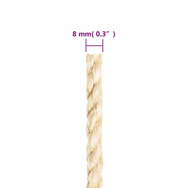 vidaXL Rope 100% Sisal 0.31 " 164.0 '