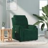 vidaXL Massage Recliner Chair Dark Green