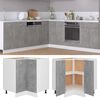 vidaXL Corner Bottom Cabinet Concrete grey Engineered wood Medium