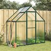 vidaXL Greenhouse Green and Transparent Aluminum, Polycarbonate Large
