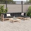 vidaXL Garden Sofa Set Natural wood Solid pine wood (untreated) Large