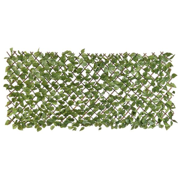 Nature Garden Trellis Green and Brown Willow wood and Polyethylene