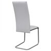 vidaXL Dining Chair Set of 4 White Faux leather, steel Standard Tough