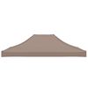 vidaXL Party Tent Roof 13.1x9.8' Taupe 2.95 oz/ft²