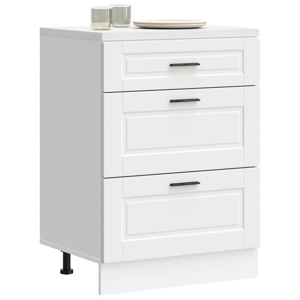 vidaXL Kitchen Base Cabinet White Engineered wood Medium