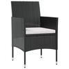 vidaXL Garden Lounge Set Black, Cream white