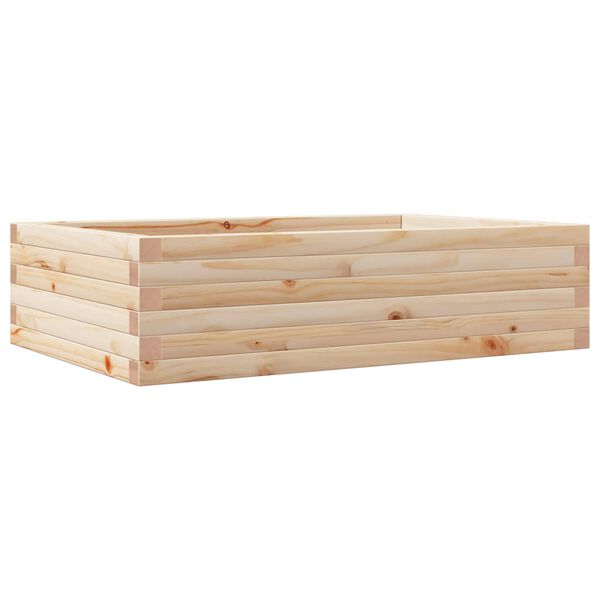 vidaXL Garden Planter Natural Wood Solid Pine Wood Medium Garden Planter