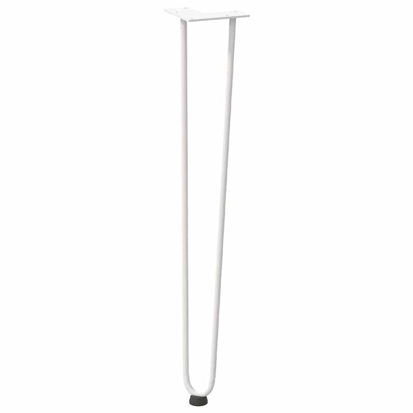 vidaXL Hairpin Table Leg White Solid powder-coated steel Standard