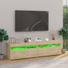 vidaXL TV Cabinet Set of 2 Sonoma oak Engineered wood Large TV Cabinet