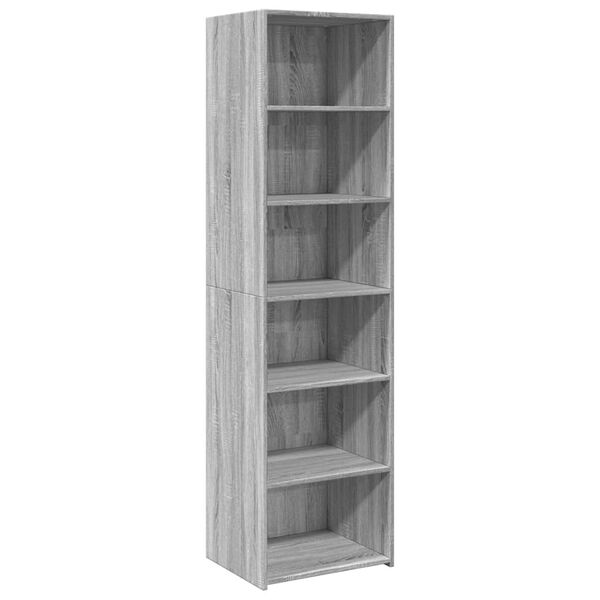 vidaXL Highboard Grey Sonoma Engineered Wood Tall Highboard