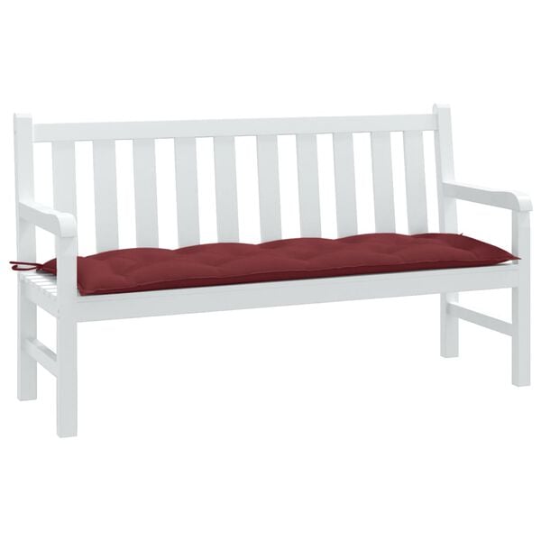 vidaXL Garden Bench Cushion Melange wine red 100% polyester