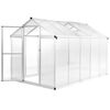 vidaXL Greenhouse Clear Aluminum 118.9 x 74.8 x 76.8 in